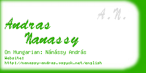 andras nanassy business card